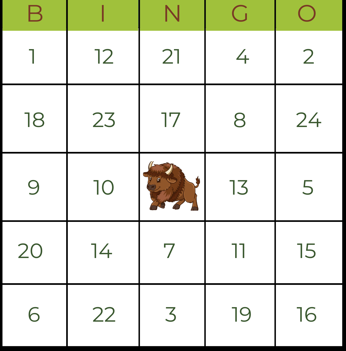 BUDDY BISON'S BACKYARD BINGO - TRADUCCIÓN AL ESPAÑOL
