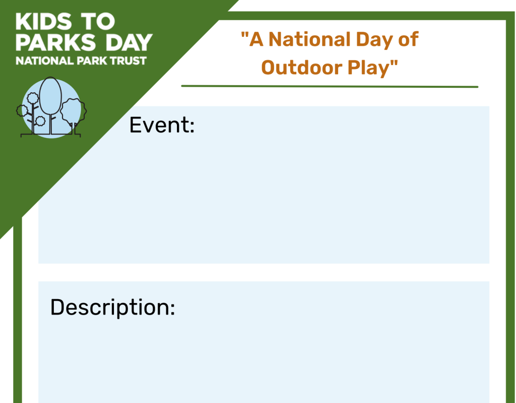 Kids to Parks Day Poster 2024 - National Park Trust